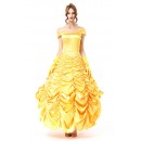 Halloween Fairy Princess Yellow Queen Dress