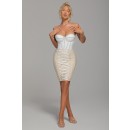 Lace Up Mini White Bandage Dress