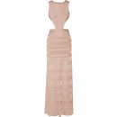 Herve Leger Blush Alondra cutout bandage gown