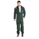 Halloween Mens US Navy Flight Suit Costume Wingman Jumpsuit