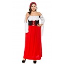 Large size Oktoberfest Beer Girl Costume Outfit Fancy Long Dress