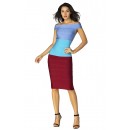 Herve Leger Bandage Dress Off Shoulder Colorblock Blue Red