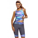 Sleeveless Top Five-Point Pants Two-Piece Surfing Plus Size Swimsuit