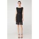 Herve Leger Bandage Dress Tank Tassels Black