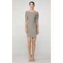 Herve Leger Icon Off The Shoulder Ribbed Dress