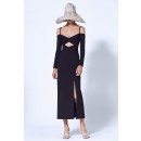 Sexy Off-The-Shoulder Cutout Bandage Long Dress