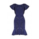 Herve Leger Alessia Rose Plaited Jacquard Dress 