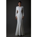 Long Elegant Backless White Evening Dress