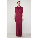 Herve Leger Inge Sleeve Tiered Gown