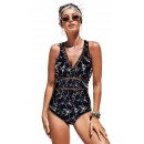 Sexy Printing Sling Halter One-Piece Bikini