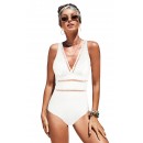 Sexy Solid Color Halter One-Piece Bikini