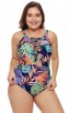 Sexy Plus Size Printed Bikini One-Piece Swimsuit