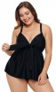 Black Halter Skirt Plus Size Bikini