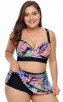 Printed Plus Size Sexy Bikini Split Swimsuit