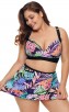 Printed Plus Size Sexy Bikini Split Swimsuit