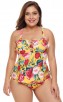 Plus Size Bikini Print One-Piece Sexy Swimsuit