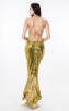 Sexy Sequin Glitter Golden Mermaid Evening Dress