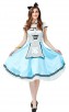 Halloween Alice In Wonderland Black And White Dot Cosplay Costume