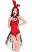 Halloween Sexy Red Lace Rabbit Costume