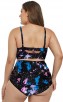 XL Printed Sling Bikini High Waist Split Swimsuit