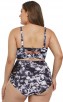 XL Printed Sling Bikini High Waist Split Swimsuit