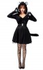 Halloween Animal Cosplay Black Cat Hooded Net Gauze Puffy Dress