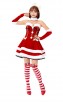 Sleigh Hottie Christmas Costume Princess Christmas Red Strapless Dress