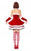 Sleigh Hottie Christmas Costume Princess Christmas Red Strapless Dress