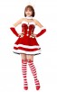 Sleigh Hottie Christmas Costume Princess Christmas Red Strapless Dress