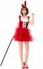 Bunny Rabbit In a Red Halloween Cake Dress