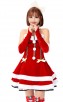 Sleigh Hottie Christmas Costume Princess Christmas Red Strapless Dress