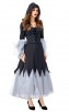 Halloween Female Mage Witch Black Robe