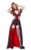 Halloween Cosplay Red Heart Queen Off-shoulder Costume