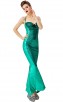 Halloween Ocean Princess Mermaid Bronzing Print Bandage Dress