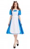 Halloween Alice In Wonderland Blue Stage Costume