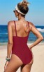 Sexy Solid Color Sling Halter One-Piece Bikini