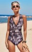 Sexy Printing Sling Halter One-Piece Bikini