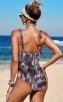 Sexy Printing Sling Halter One-Piece Bikini