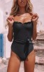 Beach Solid Color Sexy One-Piece Sling Bikini