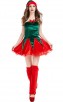 Christmas Party Costumes Christmas Elf Plush Dress