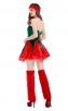 Christmas Party Costumes Christmas Elf Plush Dress