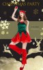 Christmas Party Costumes Christmas Elf Plush Dress