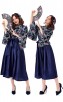 Japanese Printed Pleated Skirt Kimono