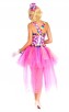 Ladies Circus Jester Clown Fancy Dress Princess Halloween Costume Outfit