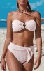 Summer's New Strapless Bikini High-Waisted Striped Split Swimsuit