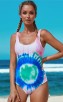 Hot Style Colorful Printed Backless Bikini Swimwear