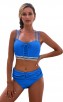 Sexy Solid Color Halter High-Waisted Split Bikini