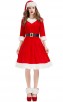 Christmas V-Neck Red Party Costume