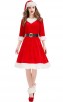 Christmas V-Neck Red Party Costume