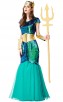 Halloween Aquaman Cosplay Green Mermaid Costume